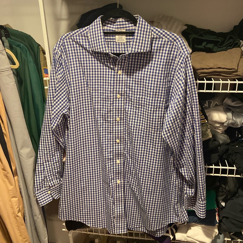 Brooks Brothers Regent Button Down: Royal Blue/White